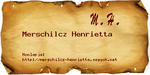 Merschilcz Henrietta névjegykártya