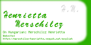 henrietta merschilcz business card